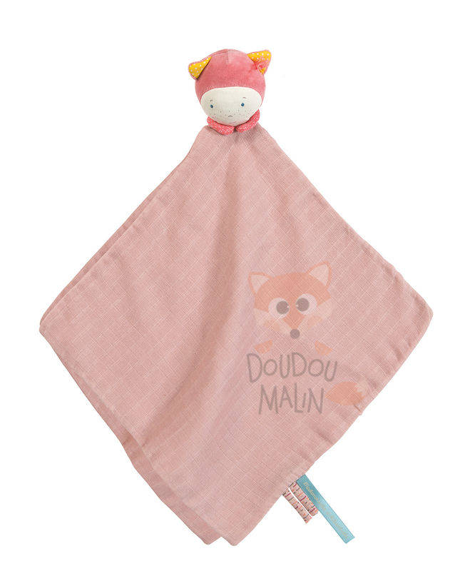  mademoiselle et ribambelle baby comforter muslin doll pink 